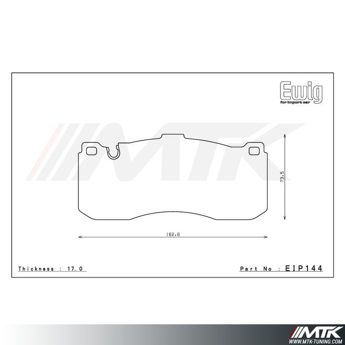 Plaquettes Endless ME20 EIP144 pour Mini R56